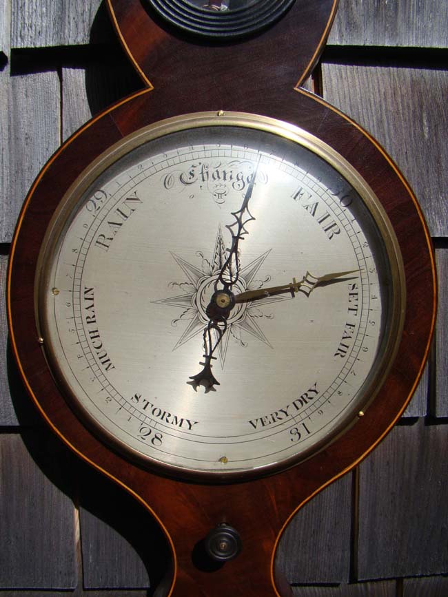 An antique mahogany Banjo Barometer signed G. Galimberti, Southhampton, England, circa 1850 — image 3